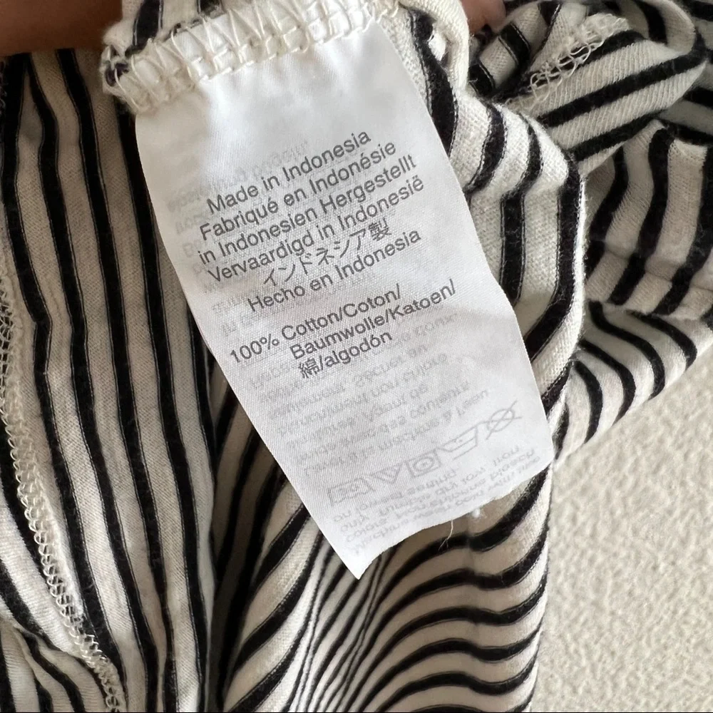 Madewell | B&W Whisper Cotton Crewneck Tee Shirt Top - Size XS - Picture 11 of 11
